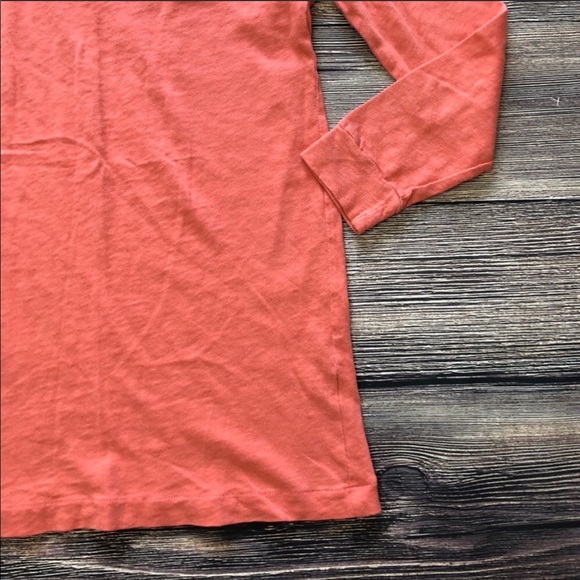J Crew Factory long sleeve t-shirt peachy coral Sm - Picture 2 of 7